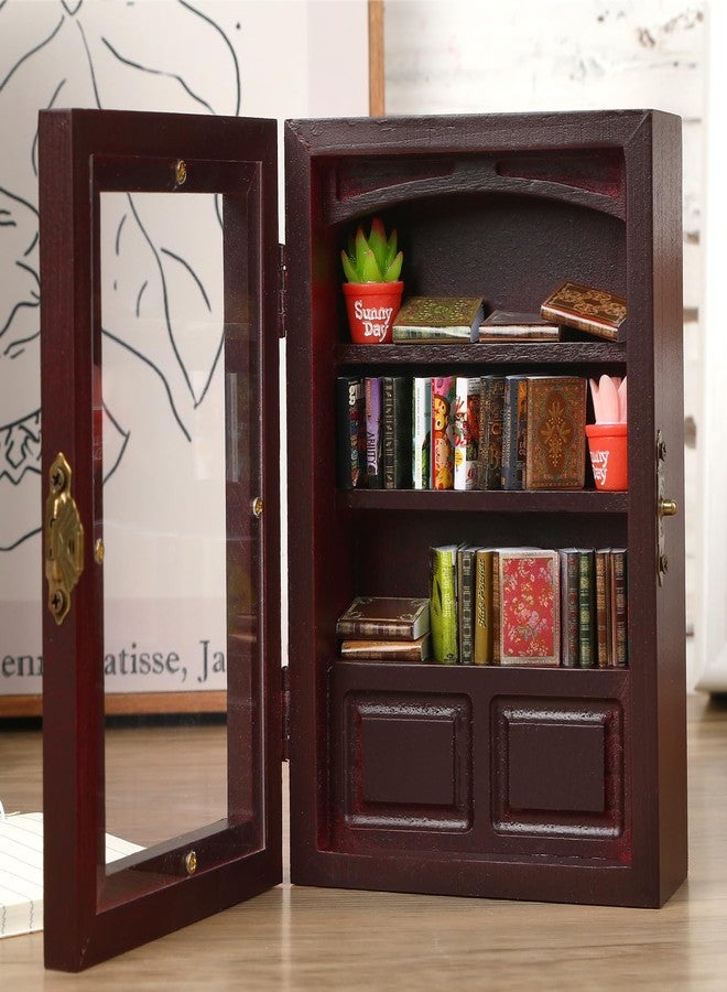 JULEASEL Anxiety Bookshelf with 24 Real Mini Books, Cute Mini Bookshelf for Home Room Office Decor, Miniature Library Gifts for Book Lovers, Unique Xmas Gifts - Image 5